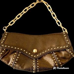 Maxx New York Metallic Bronze Copper With Gold Purse